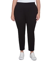 Ruby Rd. Plus Size Ponte Straight Leg Pull-On Leggings