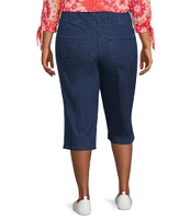 Ruby Rd. Plus Size Pull-On Extra Stretch Denim Clamdigger Capri Pants
