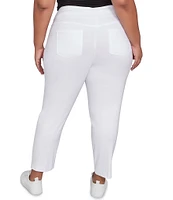 Ruby Rd. Plus Size Silk Tech Straight Leg Pull-On Ankle Pants