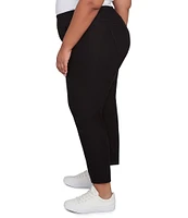 Ruby Rd. Plus Size Silk Tech Straight Leg Pull-On Ankle Pants