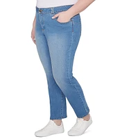 Ruby Rd. Plus Size Soft Denim Pull-On Boot-Cut Jeans