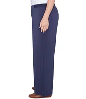 Ruby Rd. Plus Size Solid Crepe Wide Leg Pull-On Pants