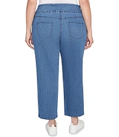 Ruby Rd. Plus Size Stretch Cotton-Blend Pull-On Ankle Jeans