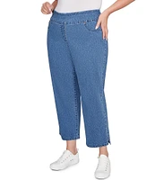 Ruby Rd. Plus Size Stretch Cotton-Blend Pull-On Ankle Jeans