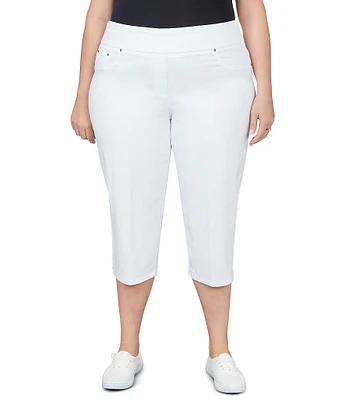 Ruby Rd. Plus Size Stretch Pull-On Capri Denim Pants