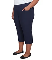 Ruby Rd. Plus Size Stretch Straight Leg Pull-On Capri Pants