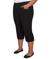 Ruby Rd. Plus Size Stretch Straight Leg Pull-On Capri Pants