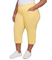 Ruby Rd. Plus Size Stretch Straight Leg Pull-On Capri Pants