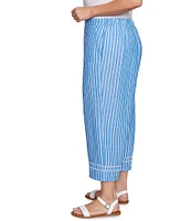 Ruby Rd. Plus Size Stripe Wide Leg Pull-On Pants