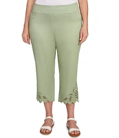 Ruby Rd. Plus Tencel ™ Pull-On Lace Scallop Hem Capri Pants