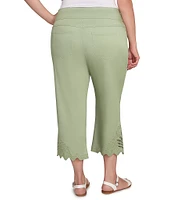 Ruby Rd. Plus Tencel ™ Pull-On Lace Scallop Hem Capri Pants