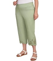 Ruby Rd. Plus Tencel ™ Pull-On Lace Scallop Hem Capri Pants