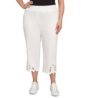 Ruby Rd. Plus Tencel ™ Pull-On Lace Scallop Hem Capri Pants