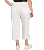Ruby Rd. Plus Tencel ™ Pull-On Lace Scallop Hem Capri Pants