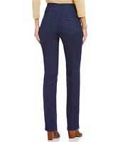 Ruby Rd. Pull-On Straight Leg Mid Rise Denim Jeans