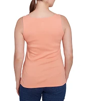 Ruby Rd. Scoop Neck Sleeveless Cotton Rib Knit Tank