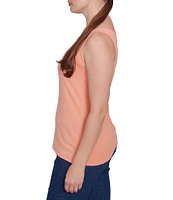 Ruby Rd. Scoop Neck Sleeveless Cotton Rib Knit Tank