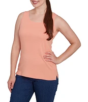 Ruby Rd. Scoop Neck Sleeveless Cotton Rib Knit Tank