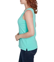 Ruby Rd. Scoop Neck Sleeveless Cotton Rib Knit Tank