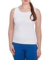 Ruby Rd. Scoop Neck Sleeveless Cotton Rib Knit Tank