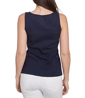 Ruby Rd. Scoop Neck Sleeveless Cotton Rib Knit Tank