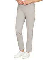 Ruby Rd. Soft Hand Twill Mid Rise Straight Leg Pull-On Ankle Pants