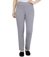 Ruby Rd. Soft Hand Twill Mid Rise Straight Leg Pull-On Ankle Pants