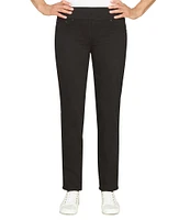 Ruby Rd. Soft Hand Twill Mid Rise Straight Leg Pull-On Ankle Pants