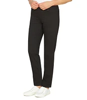 Ruby Rd. Soft Hand Twill Mid Rise Straight Leg Pull-On Ankle Pants