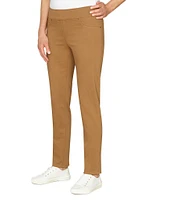 Ruby Rd. Soft Hand Twill Mid Rise Straight Leg Pull-On Ankle Pants