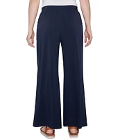 Ruby Rd. Solid Crepe Wide Leg Pull-On Pants