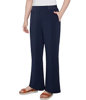 Ruby Rd. Solid Crepe Wide Leg Pull-On Pants