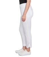Ruby Rd. Straight Leg Embellished Fringe Hem Detail Pull-On Pants