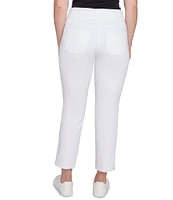 Ruby Rd. Straight Slim Pull-On Denim Ankle Jeans