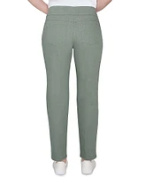 Ruby Rd. Stretch Cotton Blend Straight Slim Leg Pull-On Denim Jeans