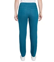 Ruby Rd. Stretch Cotton Blend Straight Slim Leg Pull-On Denim Jeans