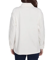 Ruby Rd. Stretch Point Collar Long Sleeve Button-Front Jacket