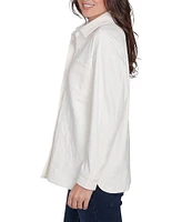 Ruby Rd. Stretch Point Collar Long Sleeve Button-Front Jacket