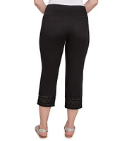 Ruby Rd. Tencel ™ Embroidered Lotus Lace Hem Pull-On Pants