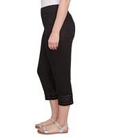 Ruby Rd. Tencel ™ Embroidered Lotus Lace Hem Pull-On Pants