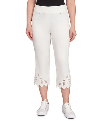 Ruby Rd. Tencel ™ Pull-On Lace Scallop Hem Capri Pants