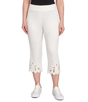 Ruby Rd. Tencel ™ Pull-On Lace Scallop Hem Capri Pants