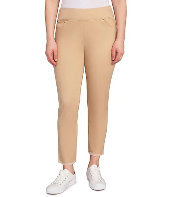 Ruby Rd. Tencel™ Lyocell Frayed Hem Pull-On Ankle Pants