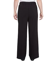 Ruby Rd. Tropical Pleated Wide Leg Pull-On Pants