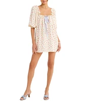 Rumored Darling Floral Print Baby Doll Mini Dress