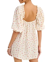 Rumored Darling Floral Print Baby Doll Mini Dress