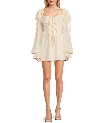 Rumored Long Sleeve Macbeth Mini Dress