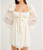 Rumored Long Sleeve Macbeth Mini Dress