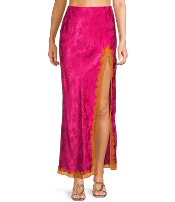 Rumored Meadow High Slit Coordinating Maxi Skirt