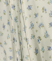Rumored Satin Floral Print Plunging V-Neck Venice Maxi Dress